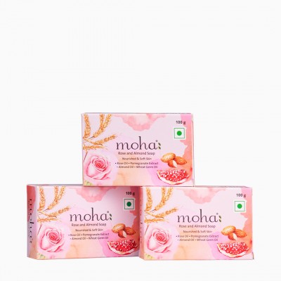 moha rose and almond soap