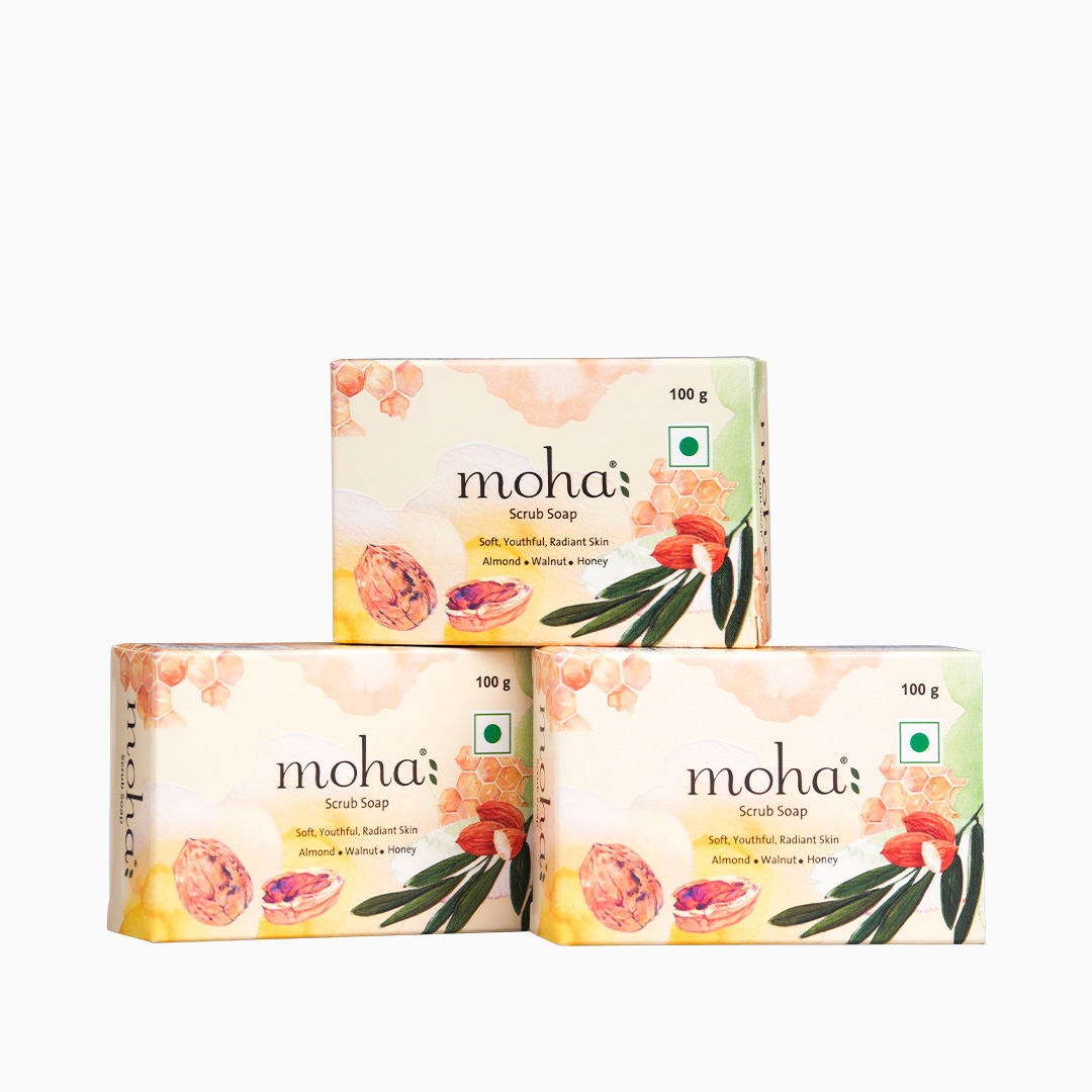 moha: Scrub Soap 2 + 1 Free